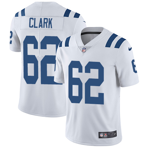 Indianapolis Colts #62 Limited Clark White Nike NFL Road Men Vapor Untouchable jerseys